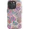 Warm Taupe Floral iPhone 16 Pro Impact Case